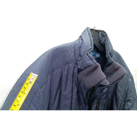 Polo Ralph Lauren Unisex Navy Blue Packable Horiz. Puffer Jacket Coat Size XL - Picture 6 of 13